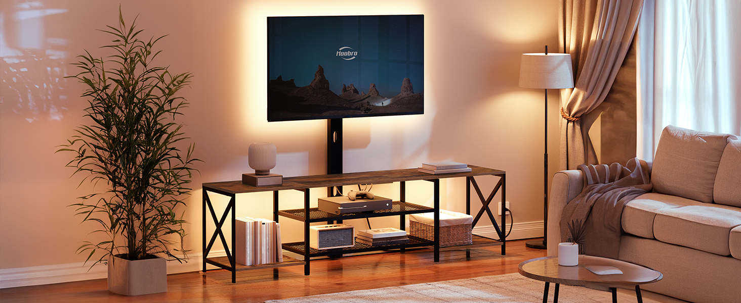 Ënnerhalung Center mam Fernseh Mount