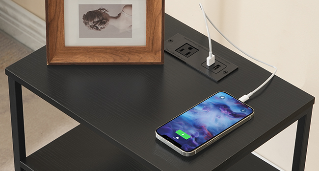 Πλευρικό τραπέζι με υποδοχή και συρτάρια