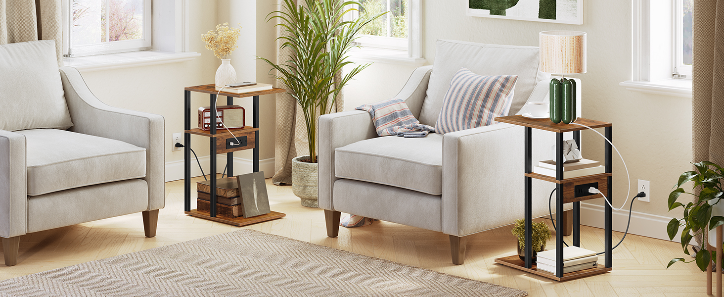 tavolino con stazione di ricarica