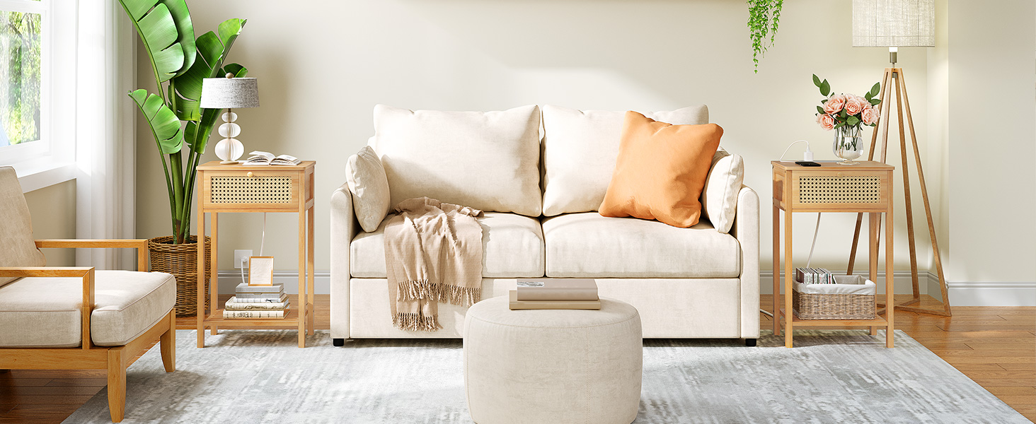 Noční stolek s nabíjecí stanicí