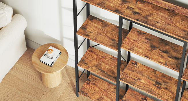 Libreria a 4 livelli a tripla colonna, Apri rack di visualizzazione di archiviazione