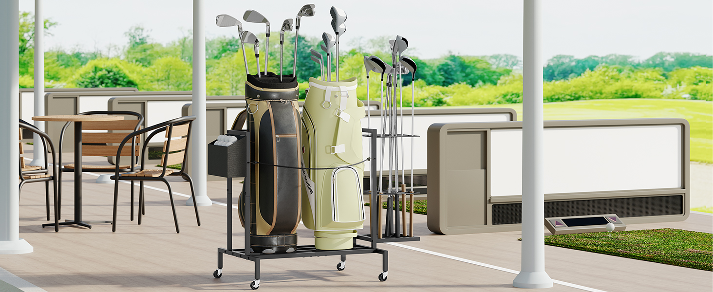 Golfclubopslagrek voor garage