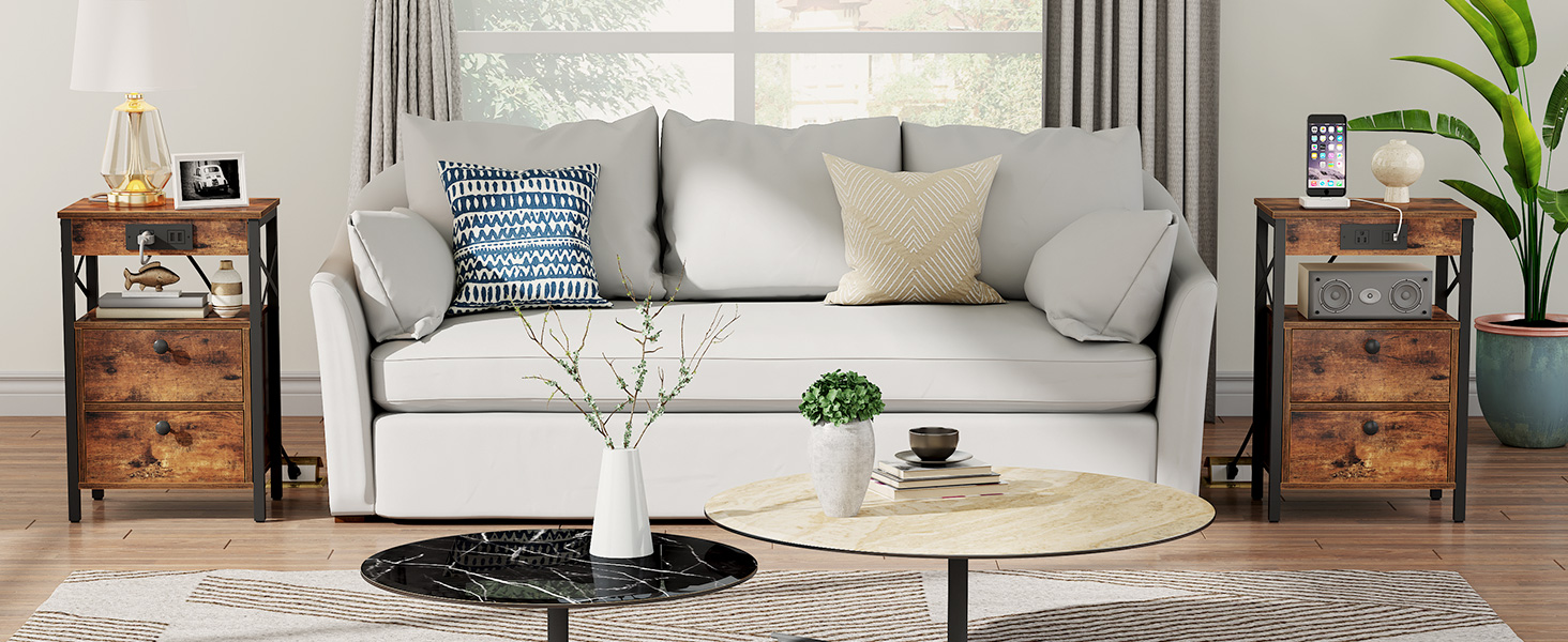 κομοδίνο με σταθμό φόρτισης