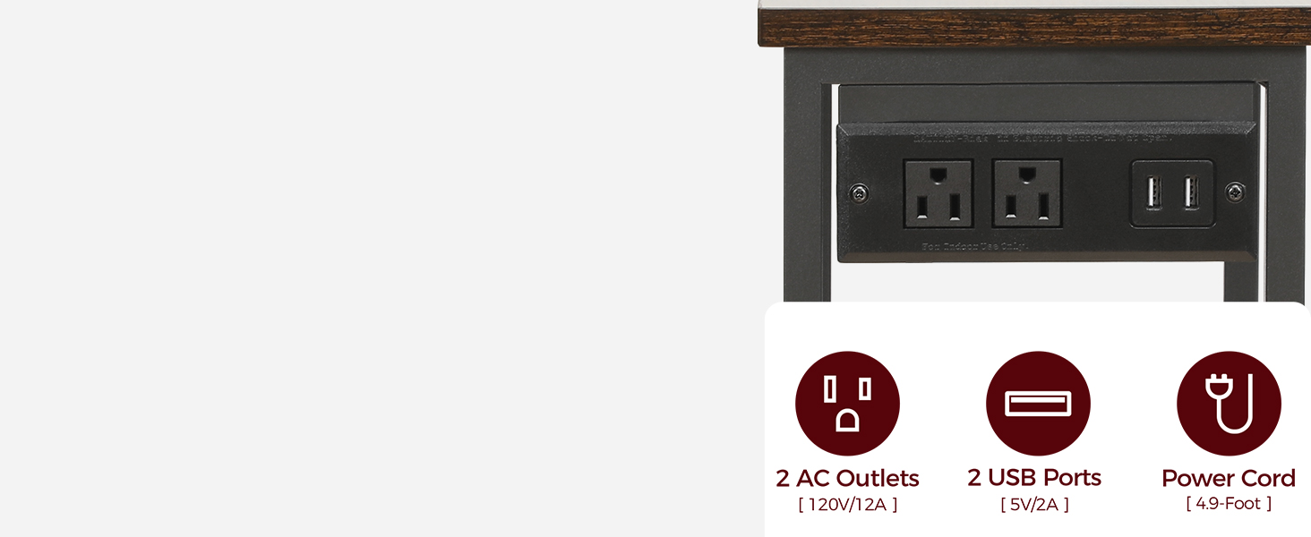 Beistelltisch mit Ladestation