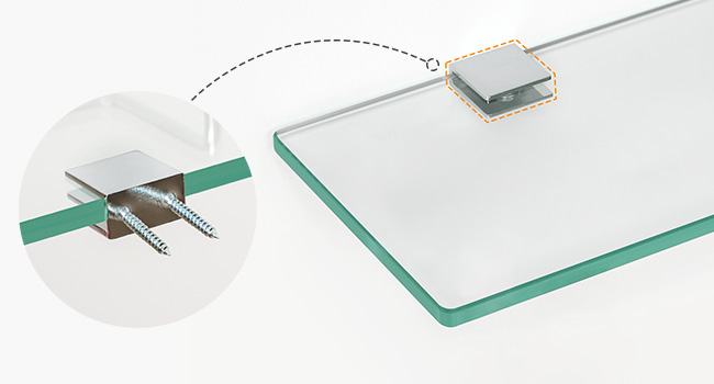 Badezimmerregale aus Glas