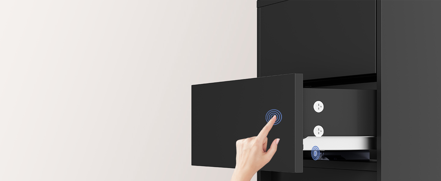  Nightstand with 3 Drawers