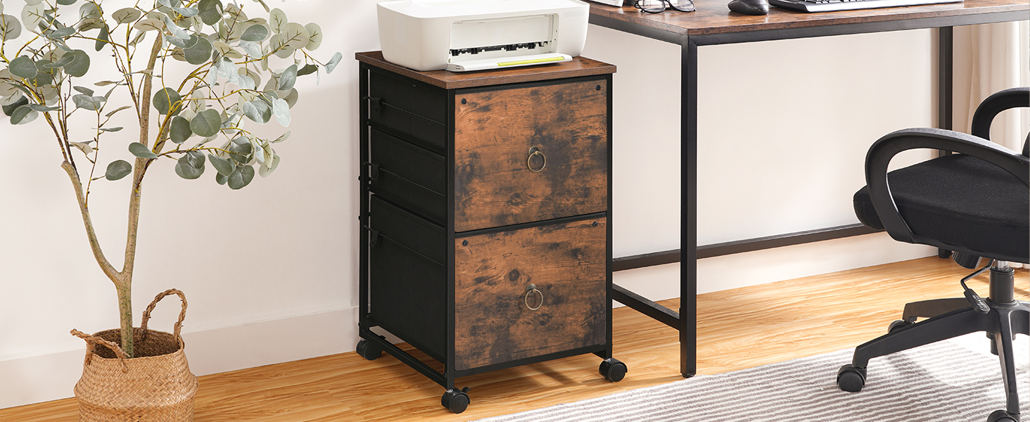 Mobile File Cabinet, Vertical Filing Cabinet, Office Cabinet, Filing Cabinet for Home Office