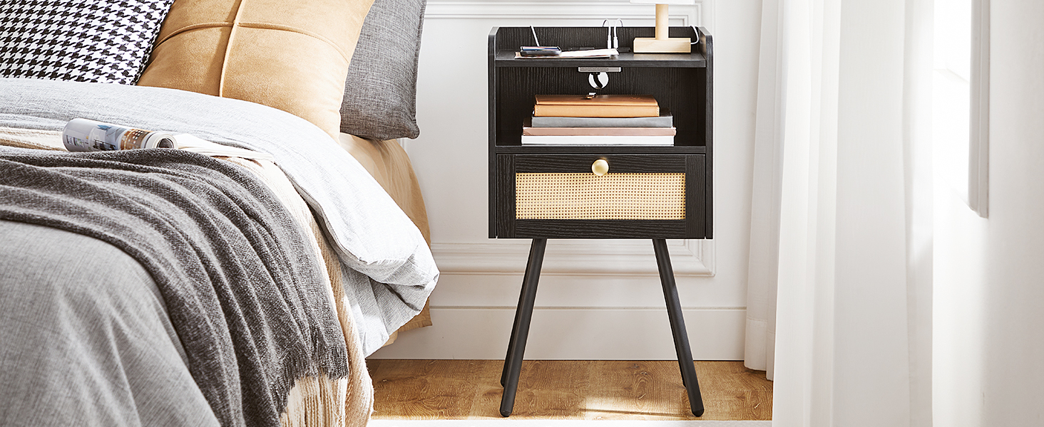 endebord med ladestasjon