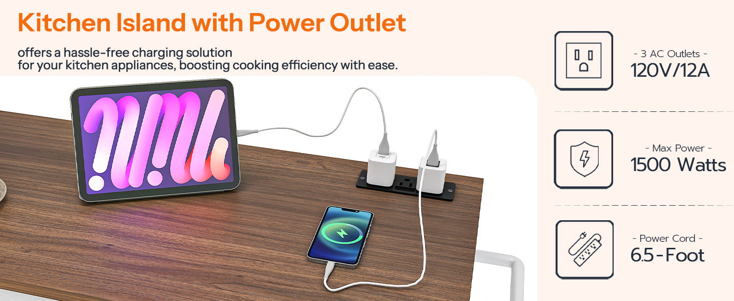 Elektrik Çıkışlı Mutfak Adası