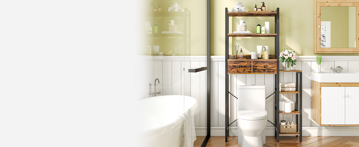 πάνω από την αποθήκευση τουαλέτας