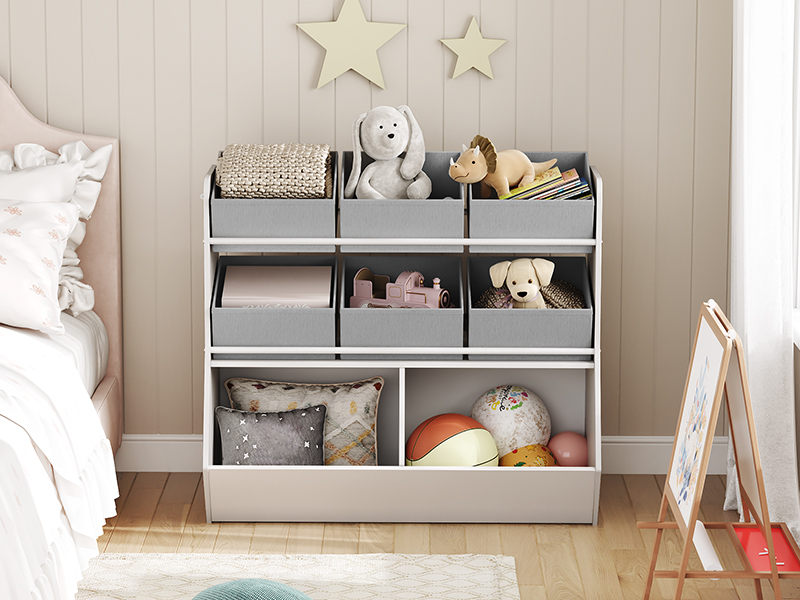  Aufbewahrungsschrank für Spielzeug, kids storage organizer, Lagerschrank mit 6 removable storage bins