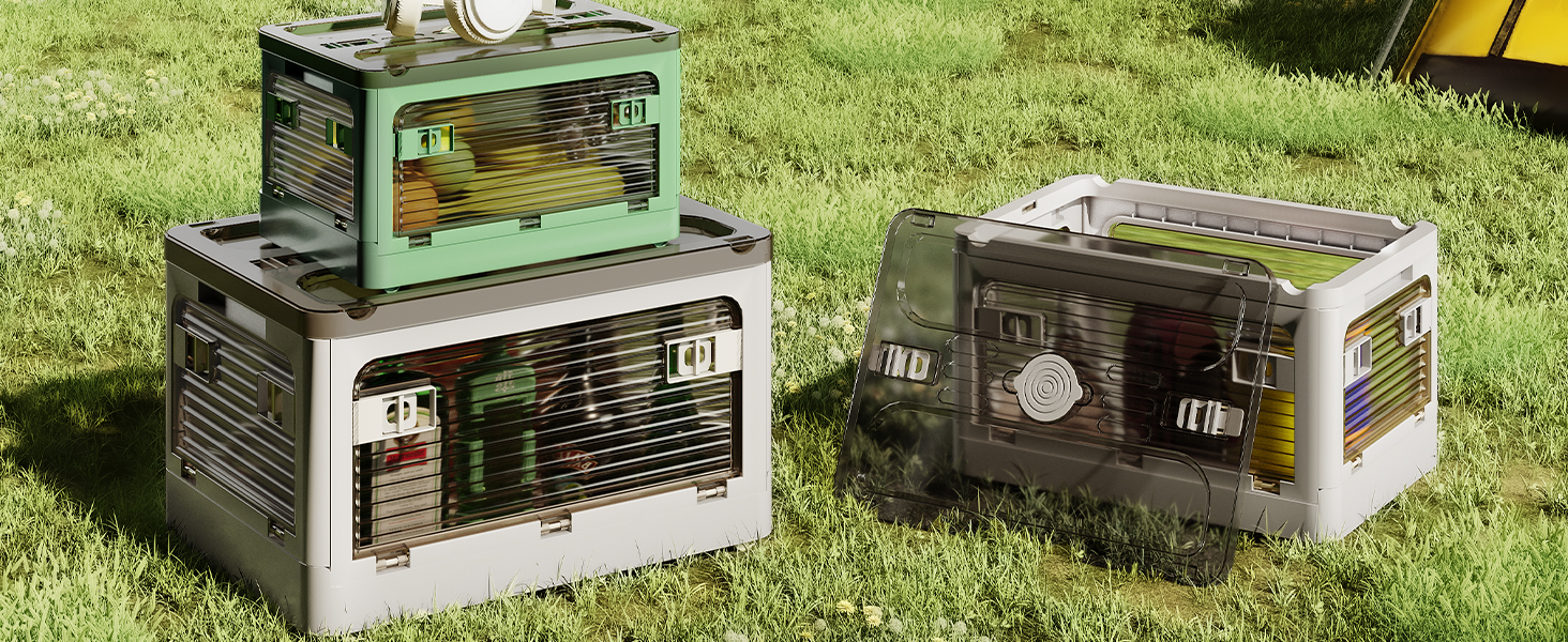 صناديق تخزين بلاستيكية مع اغطية