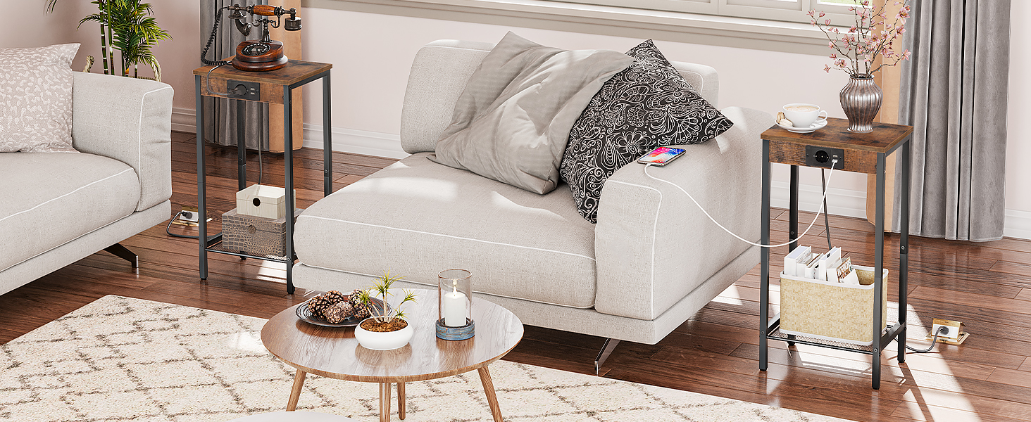 βοηθητικό τραπέζι με σταθμό φόρτισης