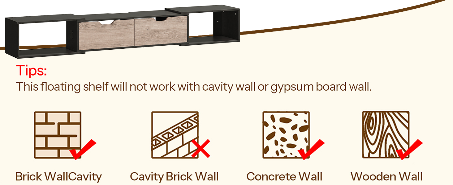 Schwimmender TV-Ständer