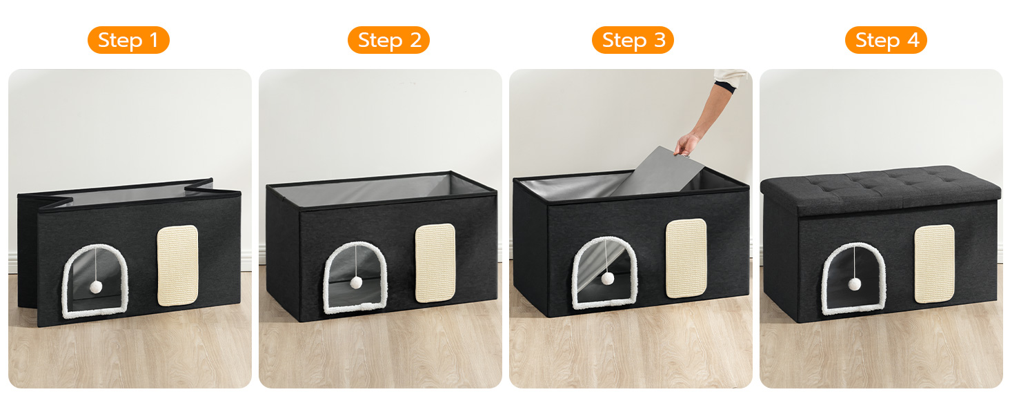 حاوية صندوق القمامة القط