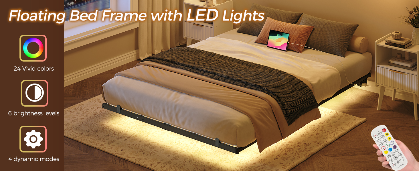 πλήρες μέγεθος πλωτό κρεβάτι πλαίσιο