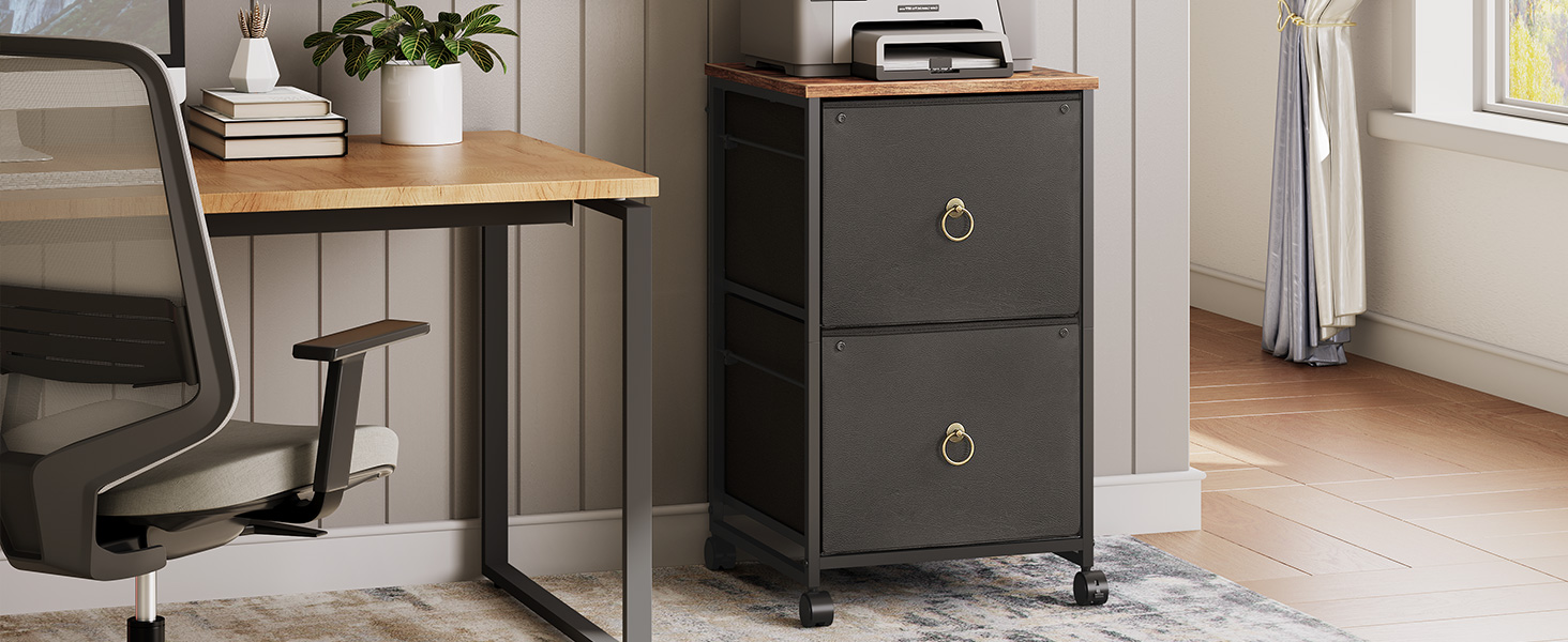 2 Drawer Mobile Arkistokaappi, Pyörivä tulostimen teline