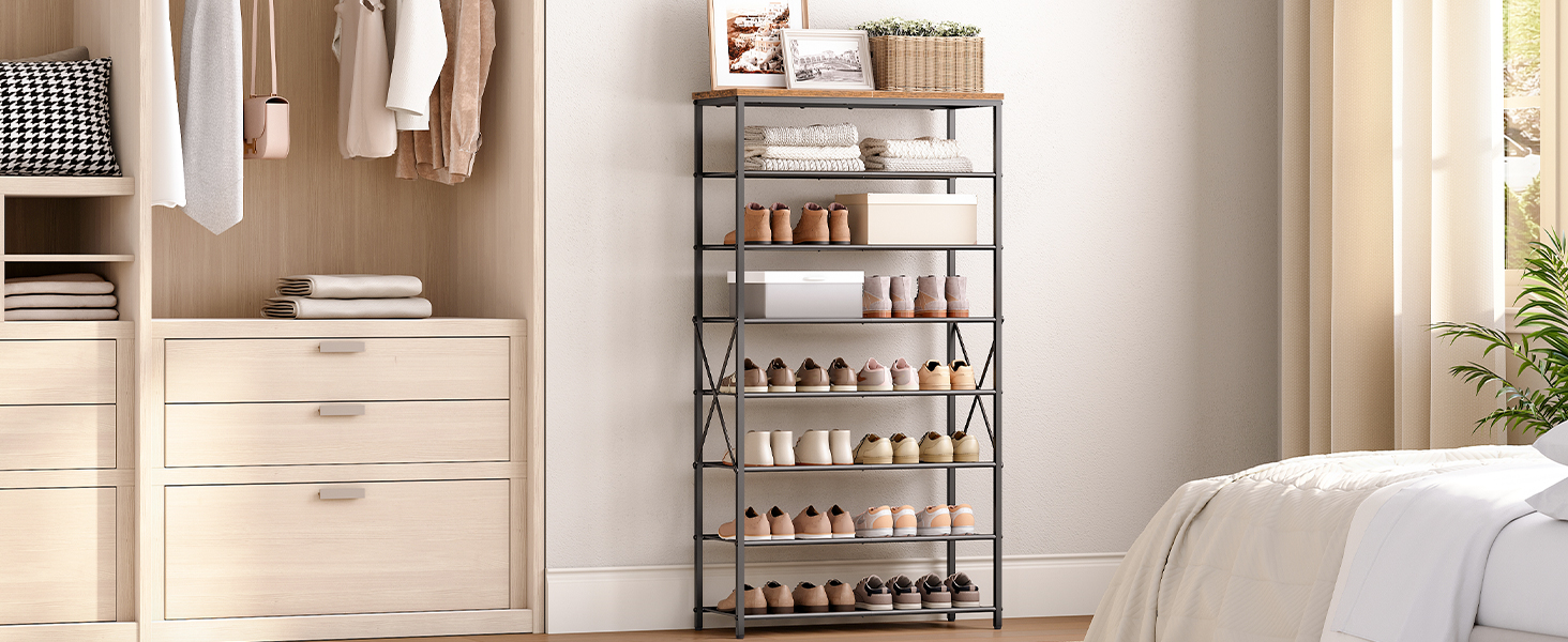 a shelf with a shelf with a shelf with a variety of items on it.