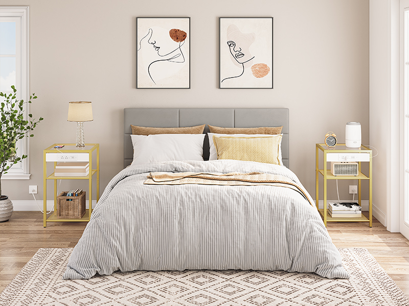 table d'appoint avec station de recharge