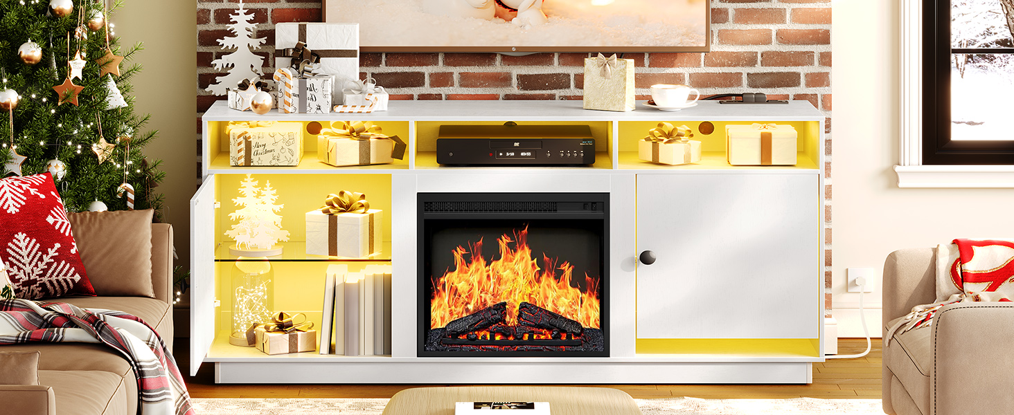 Электрический светодиодный камин