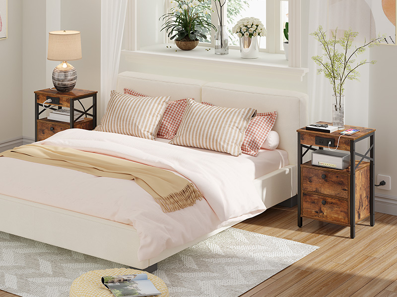 κομοδίνο με σταθμό φόρτισης