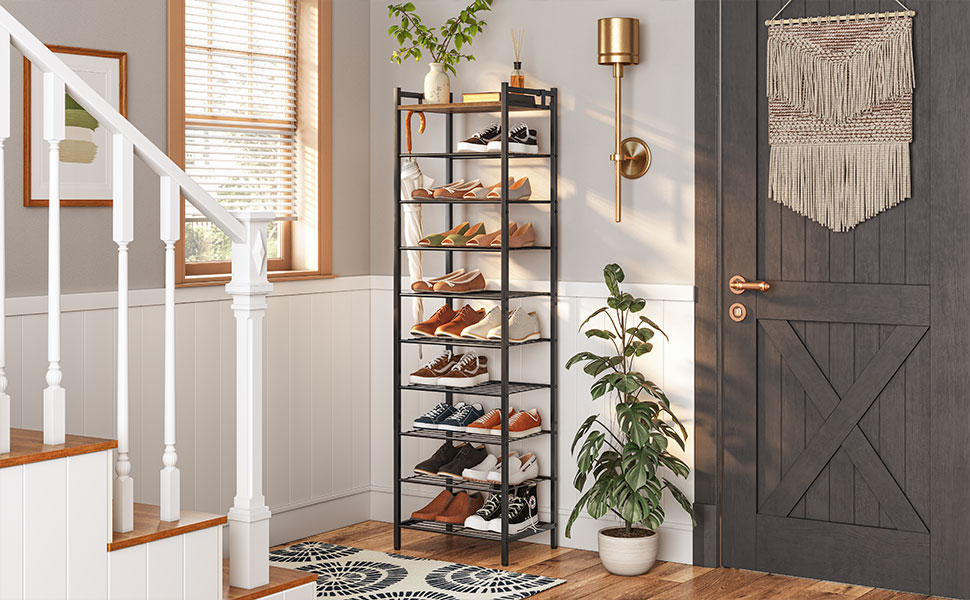 رف الأحذية المعدنية