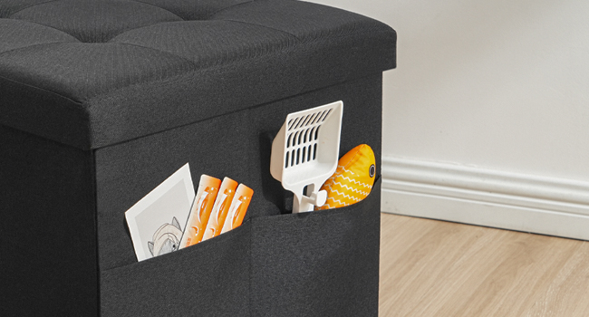 حاوية صندوق القمامة القط