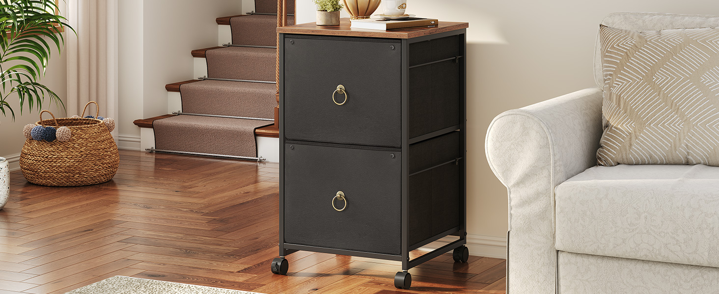 2 Drawer Mobile Arkistokaappi, Pyörivä tulostimen teline