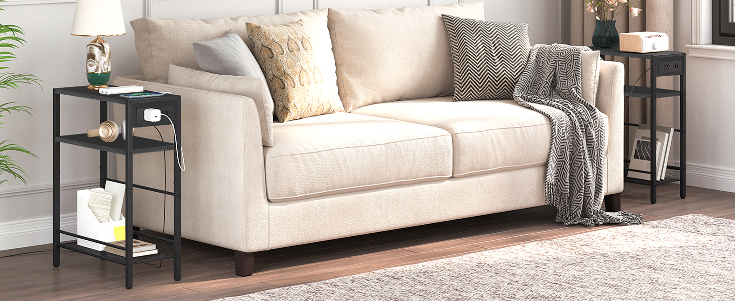 black narrow end table  bb102ubz01