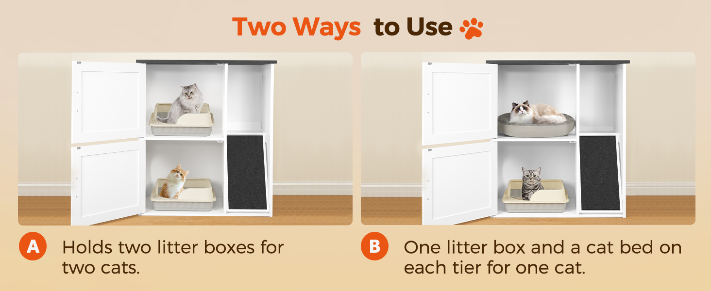 Skříň na odpadky pro 2 Kočky