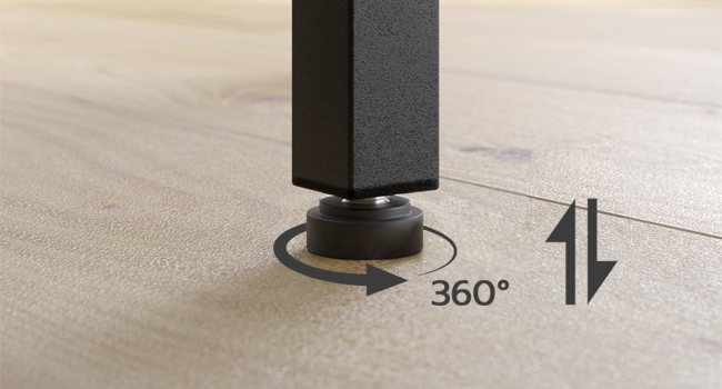 nastaviteľné nožičky