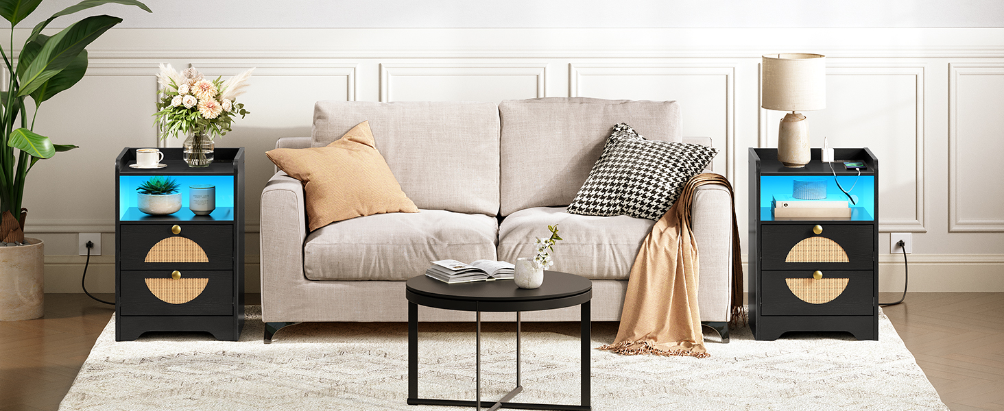 nachtkastje met laadstation