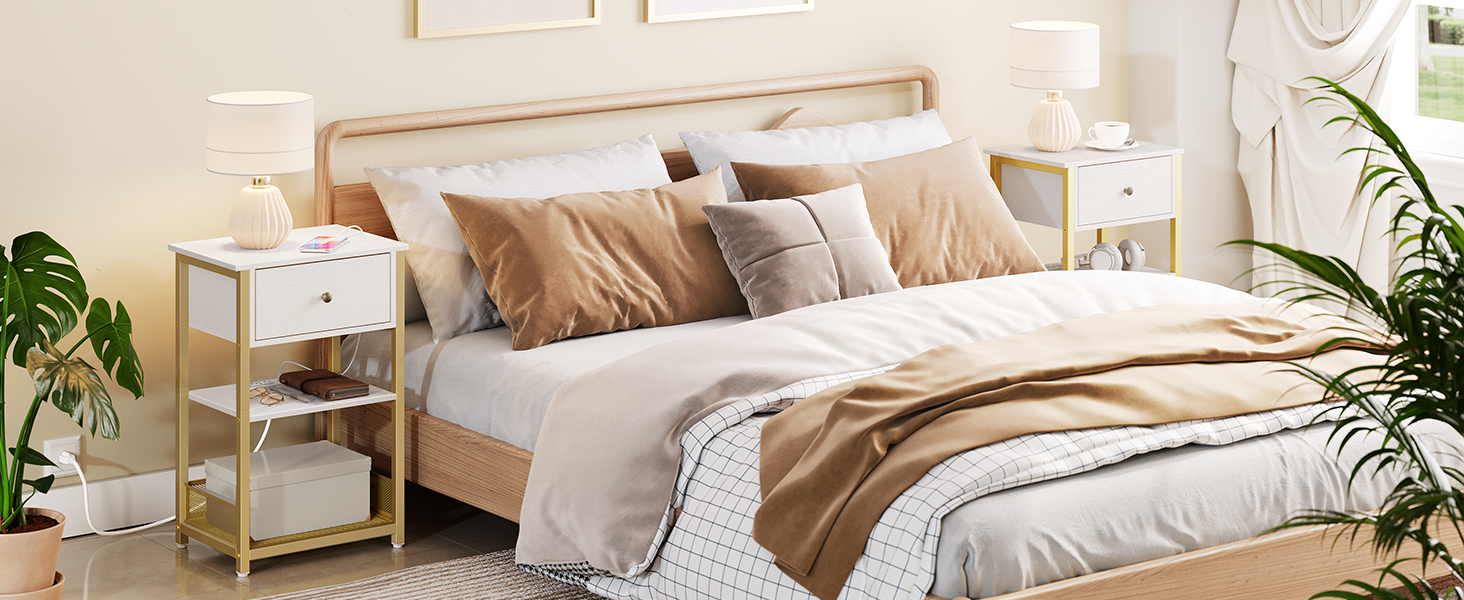 Nattbord med ladestasjon, Moderne sidebord