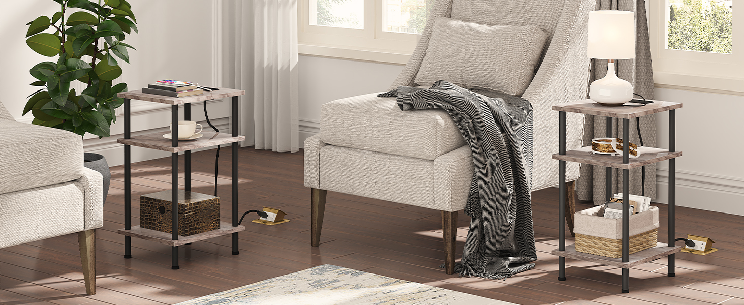 bijzettafel met laadstation