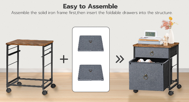 Support d'imprimante roulant, pour les fichiers au format A4/Lettre, Tiroir pour non-tissés