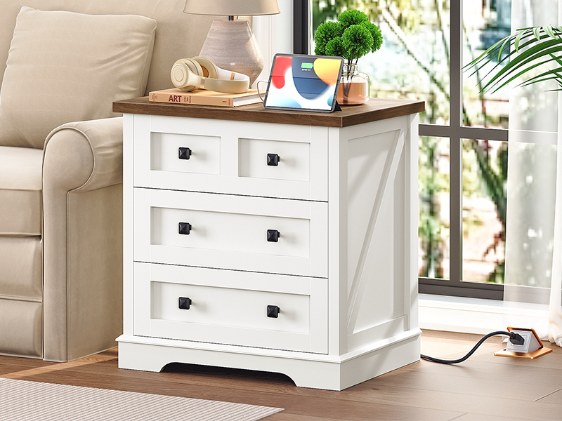 Nightstand with 3 Drawers
