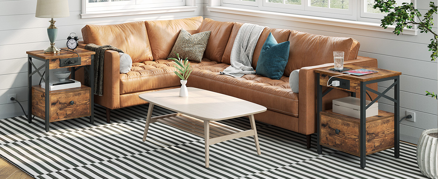 comodino con stazione di ricarica