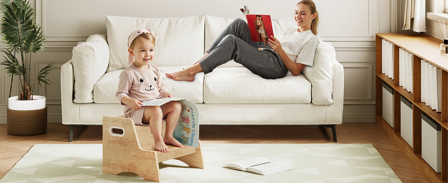 Σκαμπό βήμα μικρού παιδιού, Ξύλινα παιδιά