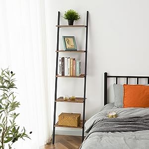 5-tier leaning ladder shelf