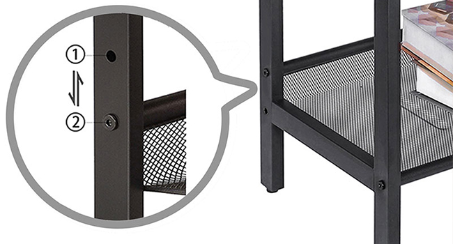 2 flat or slanted shelves